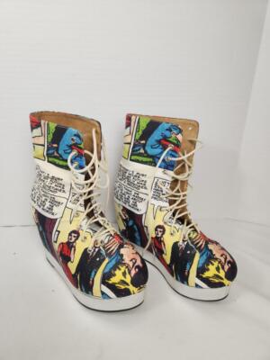 BlackMilk Jeffrey Campbel Comic Damsel Leather Platform Boots