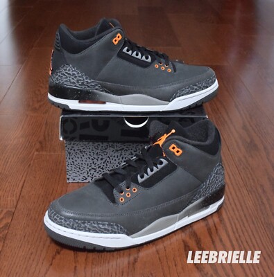 2023 Nike Air Jordan 3 Retro Fear Pack Night Stadium Orange Black CT8532-080