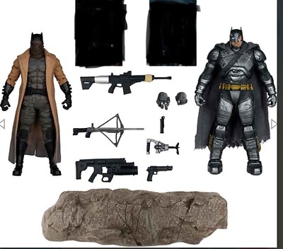 Mcfarlane DC BvS Knightmare And Armor Damaged Batman 2 Pack Gold Label Preorder