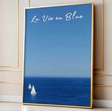 Blue Sky & Sea Poster Premium Quality Choose your Size