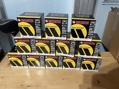 Worth Super Gold Dot SX44YLA  Softball 12'' 1 Dozen! 12 New Softballs