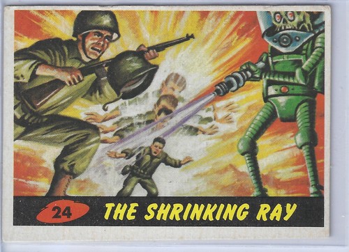 1962 Mars Attacks 24 The Shrinking Ray RAW Bubbles / Topps STC