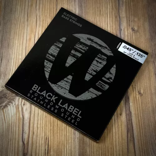 Warwick Black Label Stainless Steel Bass Strings 5-String Set (Low B), Medium 