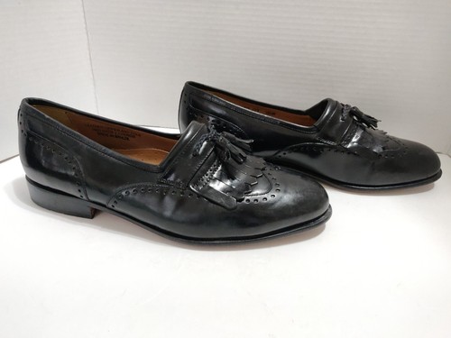 Stacy Adams Comfort Flex Black Leather Tassel Slip-On Mens Dress Shoes 9.5 M - Picture 8 of 11