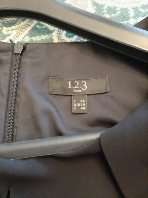 Robe Noire Chic Marque Maison 1 2 3 Taille 46 - Neuf Sans étiquettes - Longueur Genou, Manches Courtes