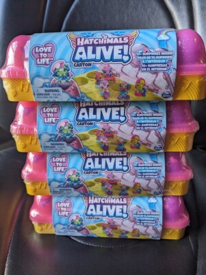 NEW! Four Hatchimals Alive Egg Cartons each 10+ surprises inside FREE SHIPPING