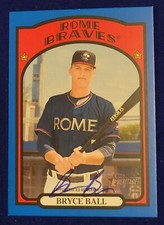 Bryce Ball Auto /25 2021 Topps Heritage Minors Real One Autograph Black and Blue