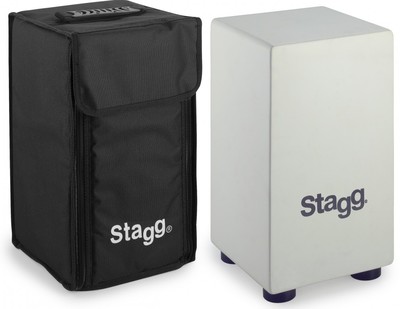 Stagg CAJ-40S Children's Small Cajon with Bag - White, CAJ-40S WH