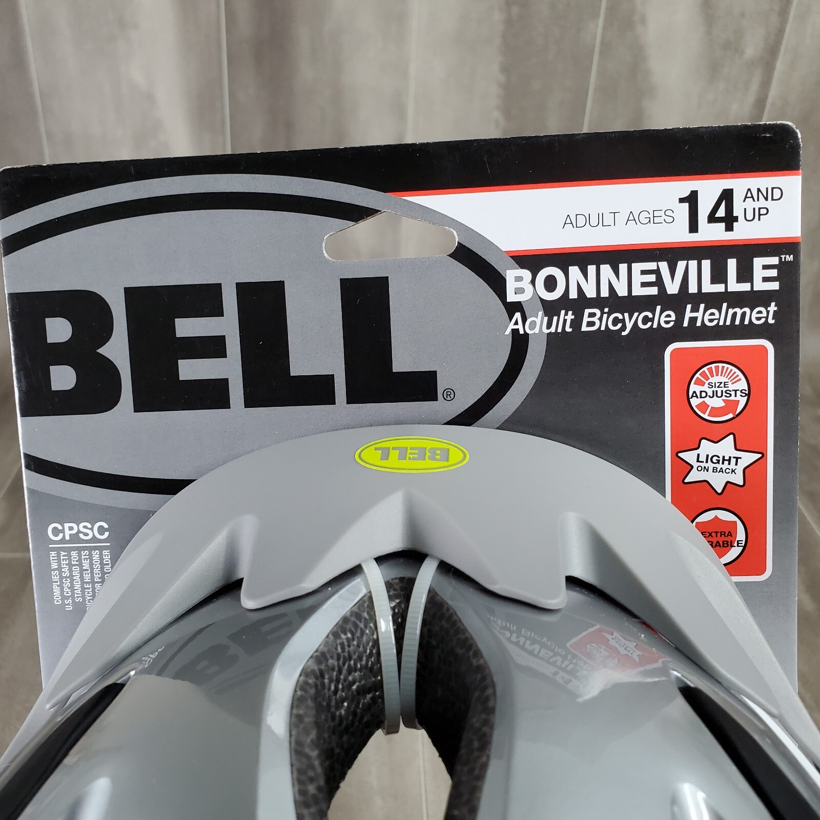 Bell BonnevilleAdult Bicycle Helmet 14+ Silver Adjustable Visor Safety Light