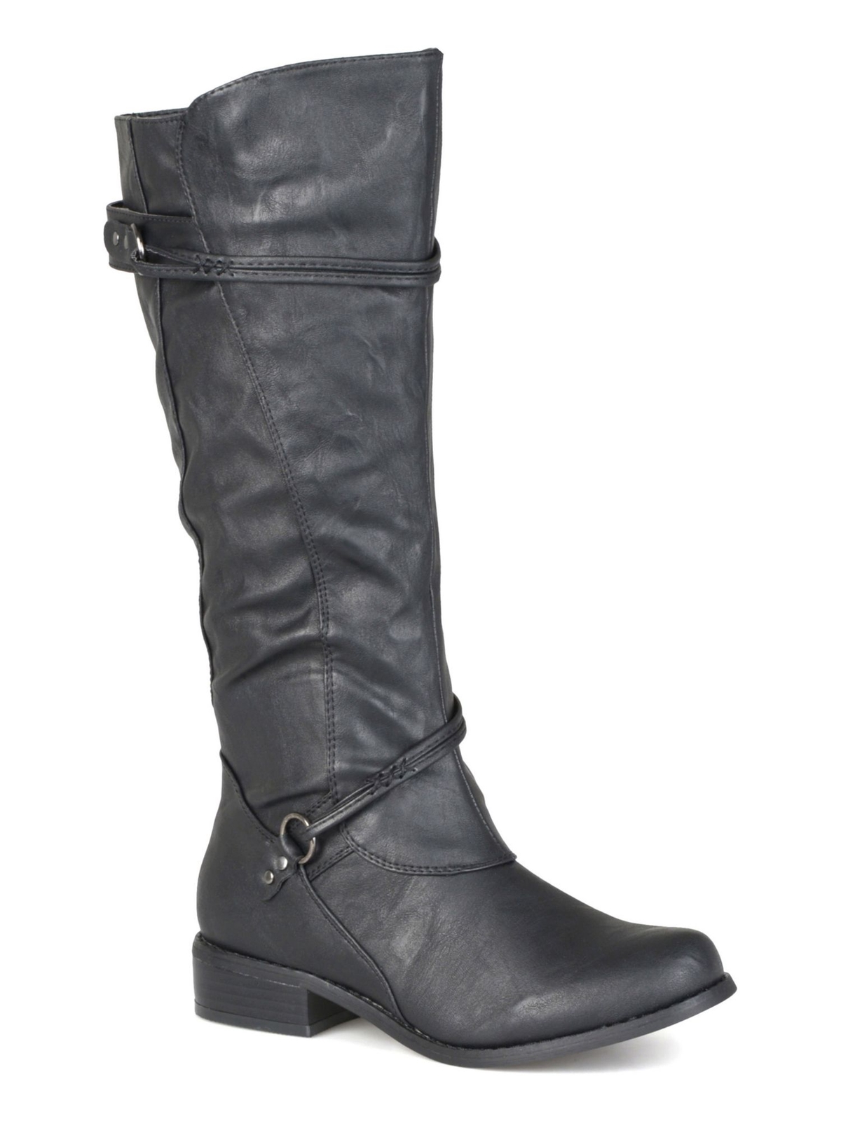 Женские серые ботинки для верховой езды Harley с круглым носком и блочным каблуком из коллекции JOURNEE 9 М