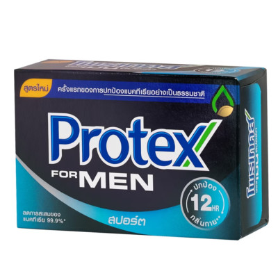 Protex For Men Sports Bar Soap Wash Cool Protection Refresh Clean 60 g. Pack 4
