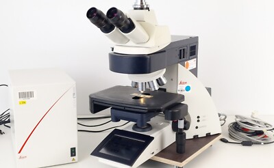 LEICA DM6000 B Fluoreszenz Mikroskop Fluorescence Microscope 7x Filters CTR6000