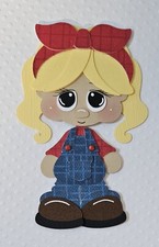 Farm Girl Blonde Hair. Scrapbook, Card Making Paper Piecing