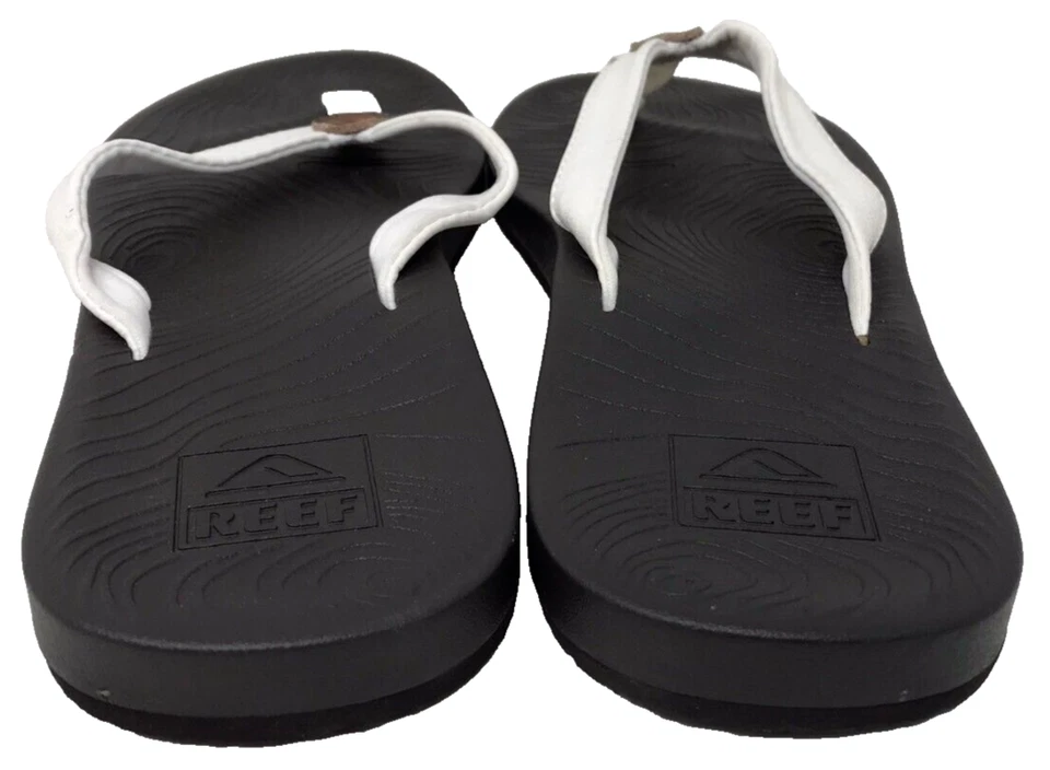 Chanclas Reef Zen Love cómodas sin cordones blancas/negras para mujer talla: 7 102S Foto 3 de 4