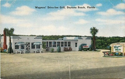 Wagners Drive-Inn Grill Daytona Beach Florida Postcard