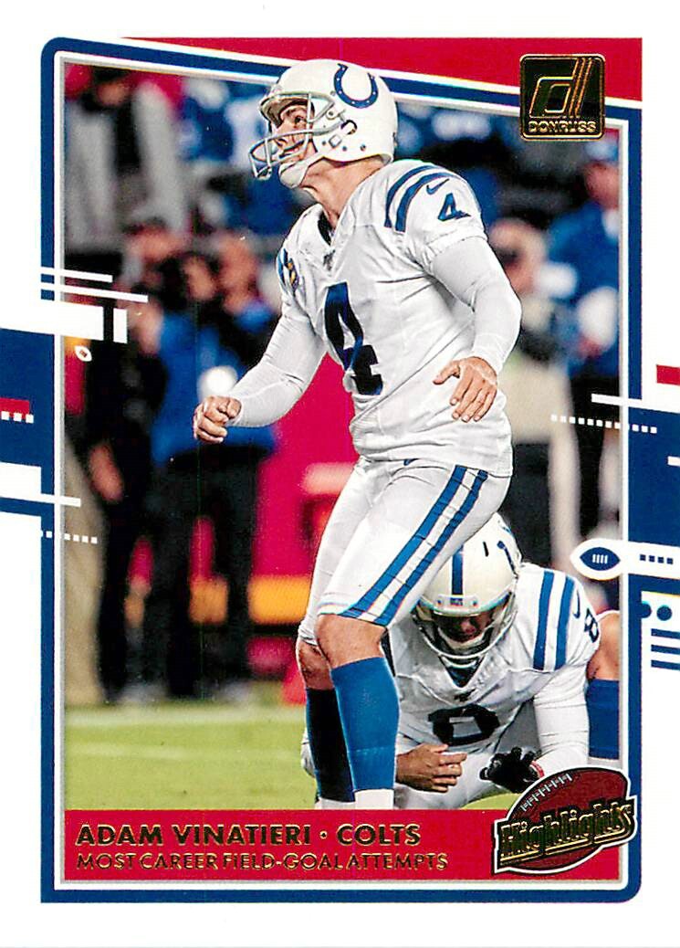 2020 Donruss Highlights #H-AV Adam Vinatieri COLTS