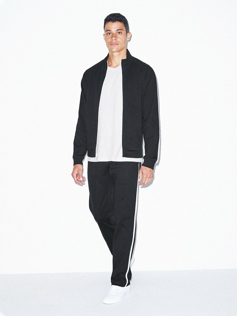 New American Apparel Men Interlock Tracksuit Jacket & Pants XS