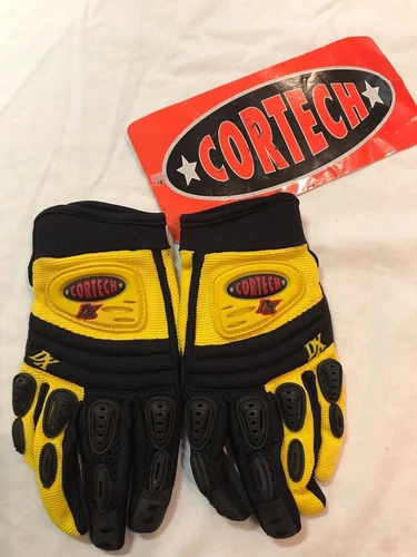 CORTECH DX MOTOCROSS DIRTBIKE GLOVES  Size 5   Yellow & Black