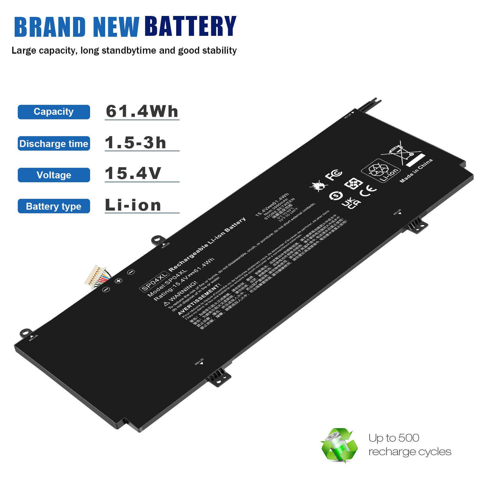 SP04XL L28764-005 BATTERY FOR HP SPECTRE X360 13-AP000 13T-AP000 13-AP0053DX