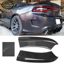 Fits 15-23 Dodge Charger Rear Bumper Lip Apron Spat Diffuser Carbon Fiber