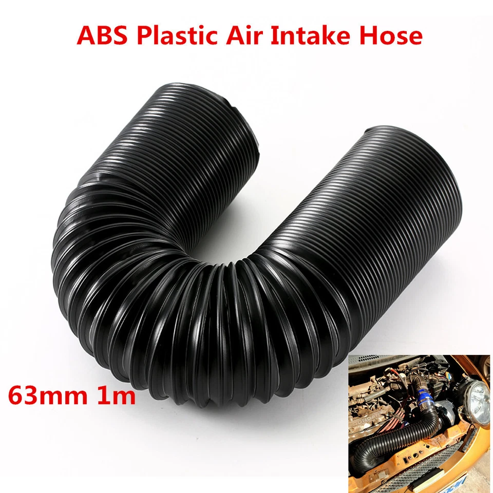Conducto de admisión de aire frío flexible conducto de alimentación tubo de plástico ABS manguera accesorios para automóvil Foto 4 de 4