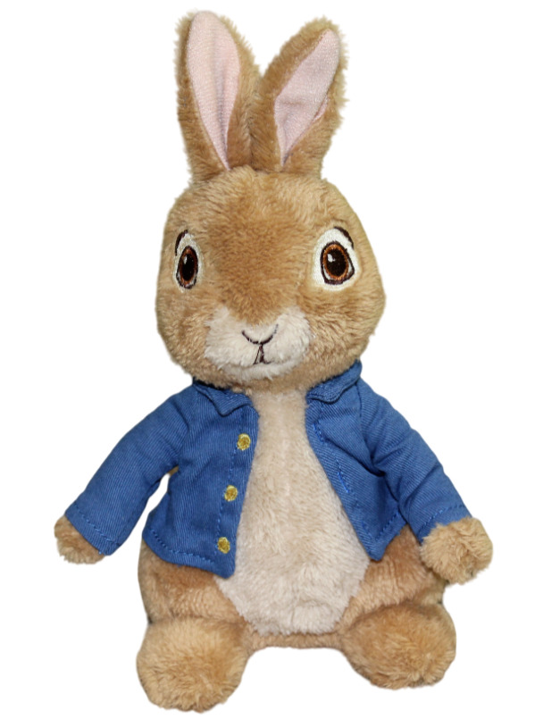 Just Play Peter Rabbit Movie Bunny Plush Stuffed Animal Toy Tan Blue 2018 9"