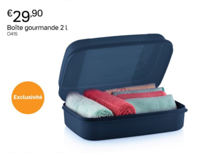 Boîte à Charcuterie Tupperware Orange – Avec Couvercle Ventilé