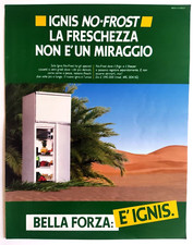 Pubblicita' Ignis No Frost Frigo Freezer Vintage Ads Advertising 1987 (R8