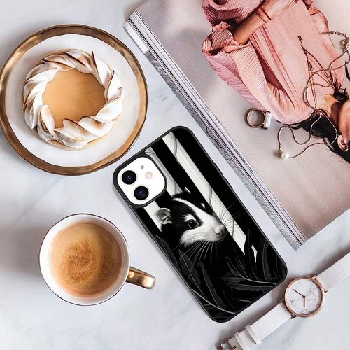For Samsung A15 A16 S23 S24 S25 Ultra FE cartoon skunk black line Aluminum Cover - 第 15/25 張圖片
