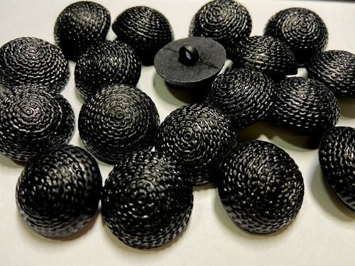 BLACK Lightweight Half Ball Suiting Button Stitch Design 15, 18, 21,25mm - Picture 14 of 16