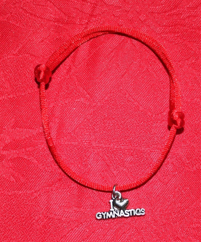 GYMNASTICS ROPE BRACELET - SPORTS - TEAM - DIFFERENT COLORS & CHARMS ...