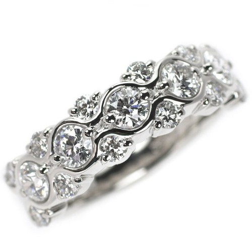 Mikimoto Pt950 diamond ring 1.31ct - Auth free shipping from Japan- Auth SELBY_J