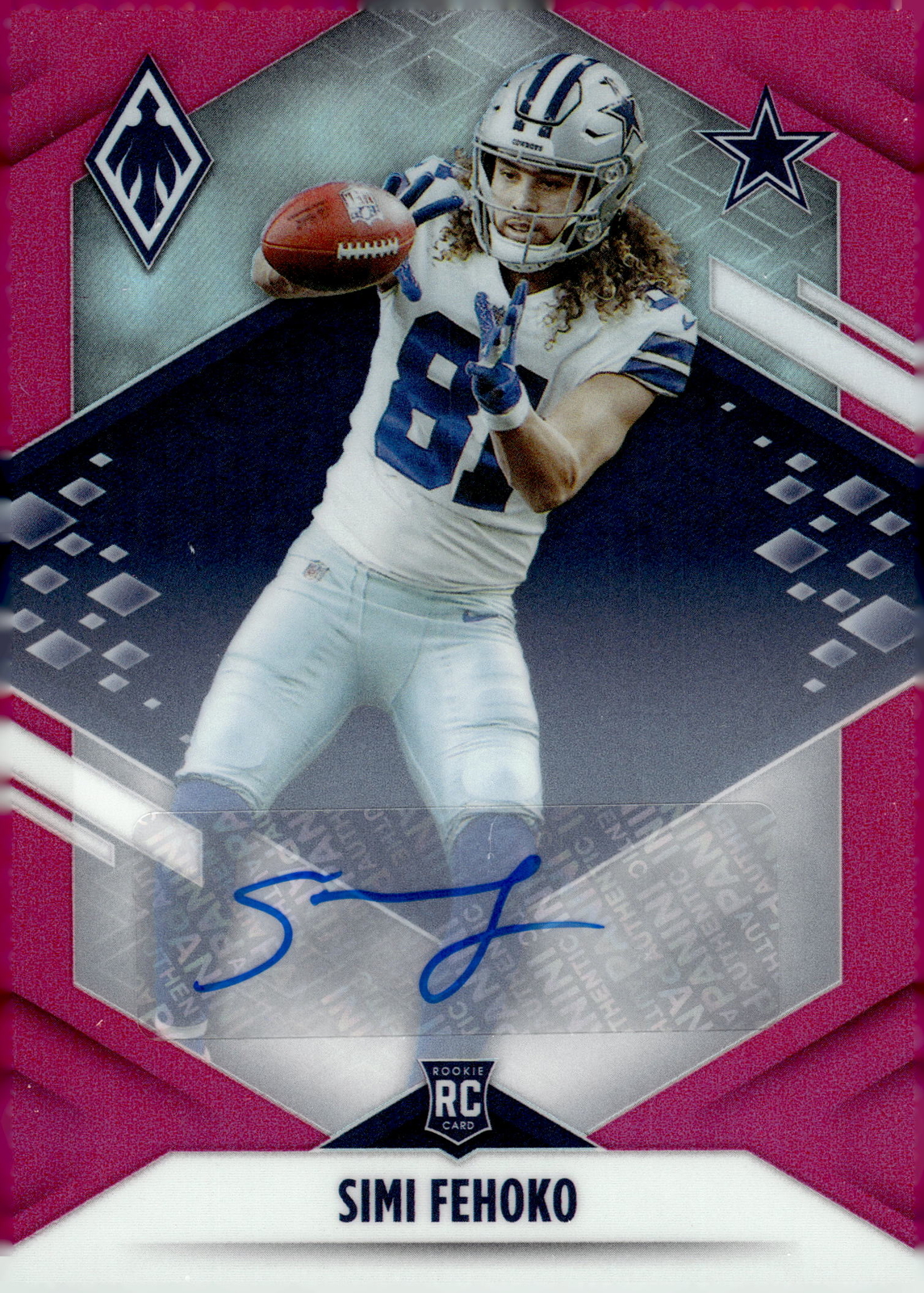 Simi Fehoko Panini Phoenix #141 Autograph-Pink