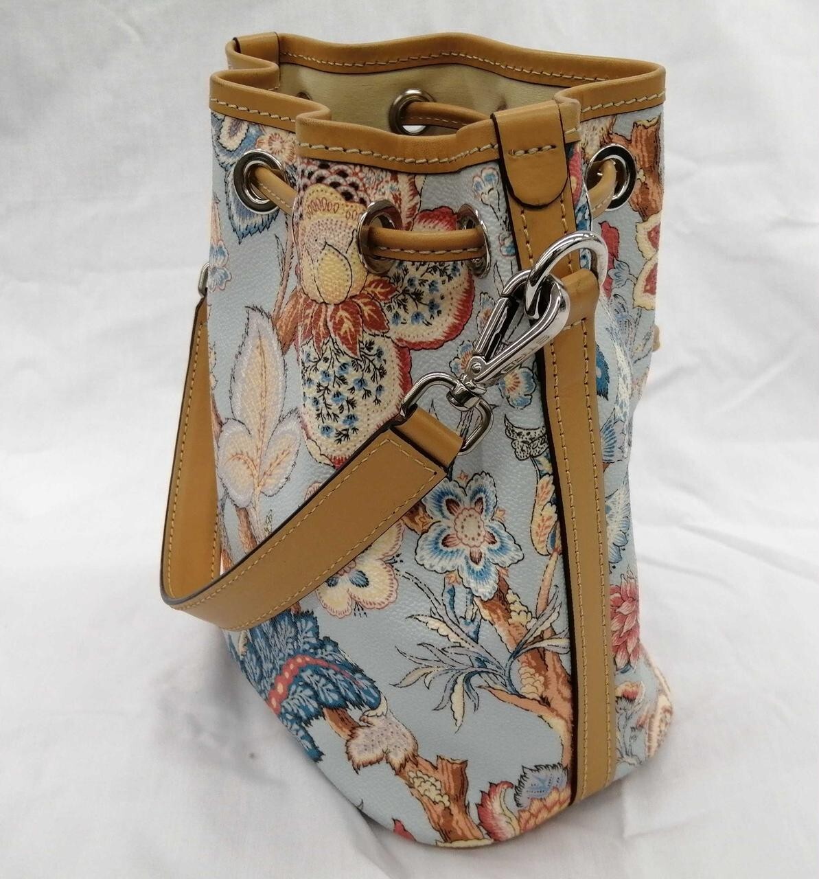 ETRO Blue Multi-Pattern Drawstring Shoulder Bag G… - image 2