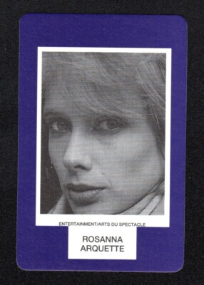 Rosanna Arquette Actress 1993 Face To Face Game Card Canadian Issue