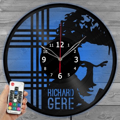 LED Vinyl Clock Richard Gere Light Vinyl Record Wall Clock Decor Home 4810