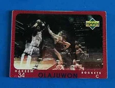 1997 Upper Deck Hakeem Olajuwon Rockets Diamond Vision Lenticular Card #10; Mint