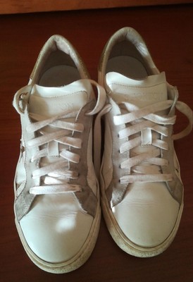 scarpe donna sneakers stokton bianche con stelle dorate laterali 36 | eBay