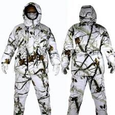 Ghillie Suit Waterproof Winter Snow Field Bionic Camouflage Padded Jacket Pants