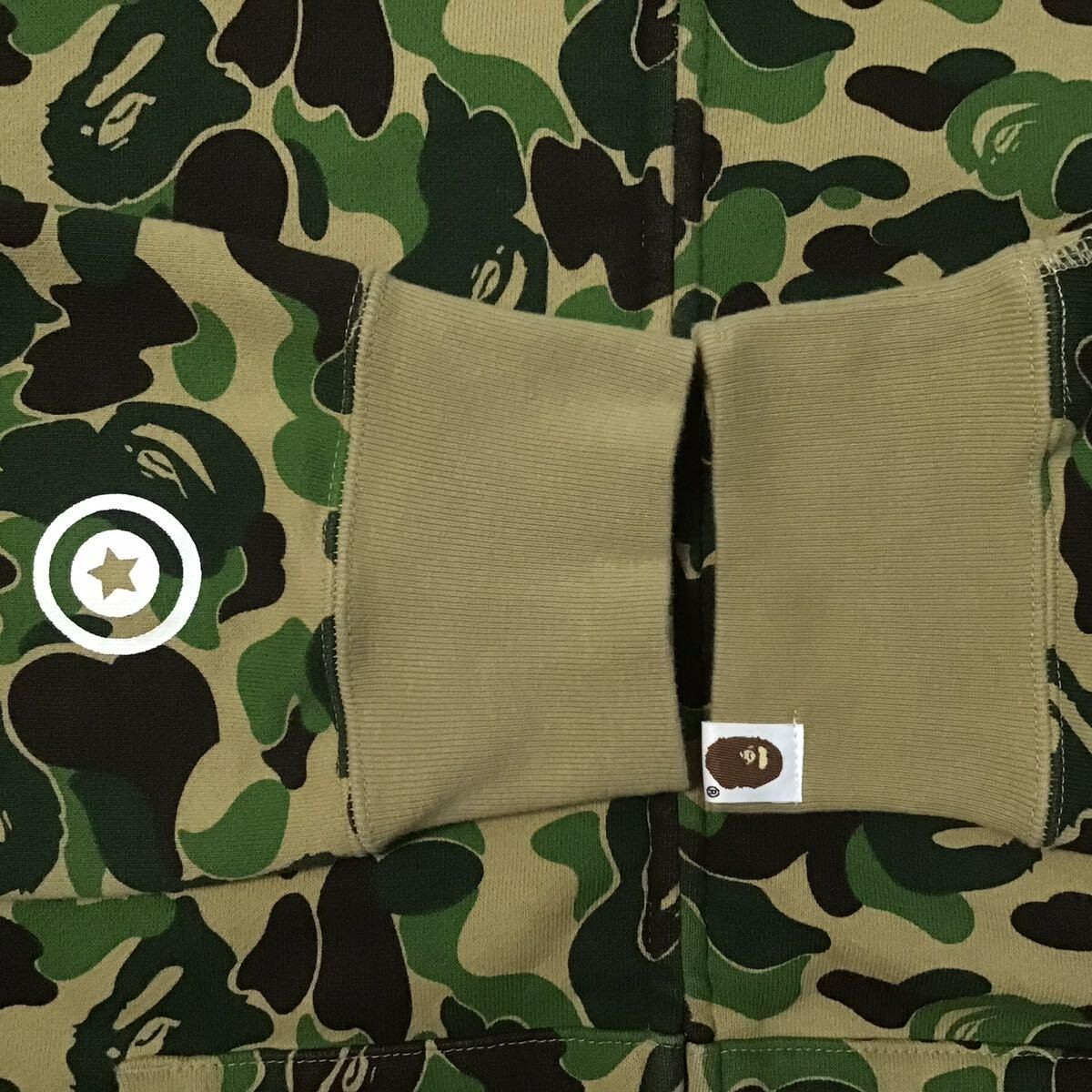 BAPE ABC camo green shark full zip hoodie A Bathing Ape Size XL | eBay