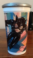 Batman Returns McDonald's Collector Cup Gray Lid Catwoman Coca Cola 1992