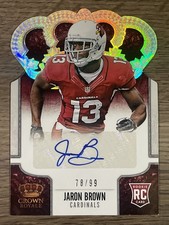 2013 Panini Crown Royale Rookie Signatures Silver Holofoil #144 Jaron Brown /99