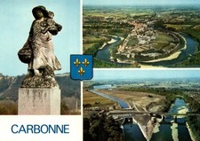 CPSM GF 31 - CARBONNE (Hte Garonne) - Vendangeuse, vue, barrage, Centrale