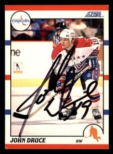 1990 Score Hockey #246 John Druce Signed Autograph (no COA) *d2