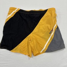 Vintage Nautica Competition Lined Running Shorts Men  s L Yellow Black