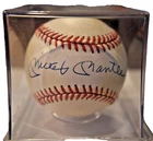 Mickey Mantle Signed Rawlings OAL Baseball Display Case Auto Not Authenticated