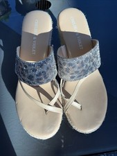 Chelsea & Violet Damskie Rozmiar 9.5 Kryształowe ozdobione espadrylami Sandały 