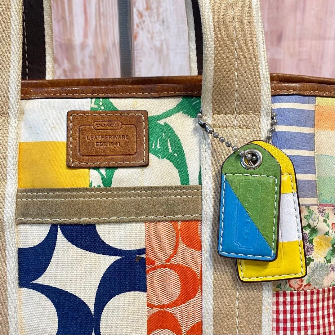 Coach Hamptons Patchwork Tote 10444 Multicolor Ca… - image 2