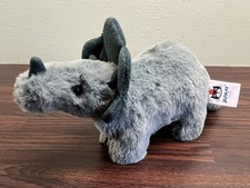 Jellycat Mini Fossilly Triceratops - No Paper Tags Rare Retired Genuine Fossily