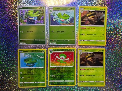 Pokemon TCG: Holo 2/18 Ludicolo; Reverse Holo 008/192 Lombre & 007/192 Lotad